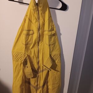 Impressions Yellow Halter Dress